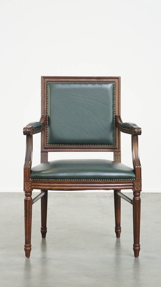 Image 1 of Dunkelgrüner Beef Leather English Chair