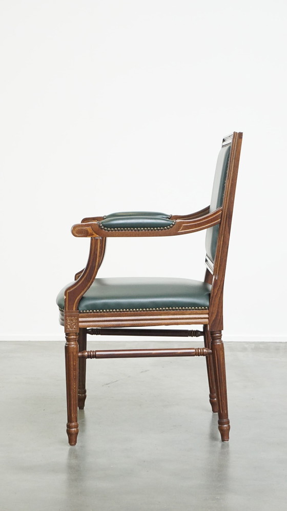 Image 1 of Dunkelgrüner Beef Leather English Chair