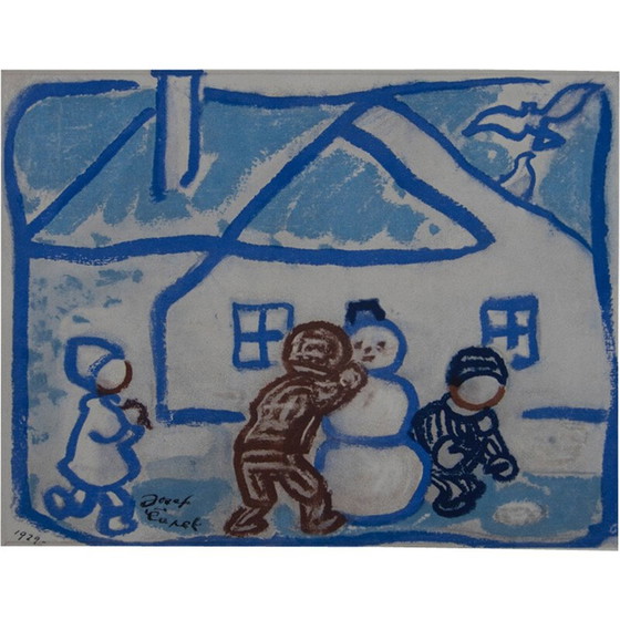 Image 1 of Vintage-Druck Nr.12 Schneemann von Josef Capek, 1929