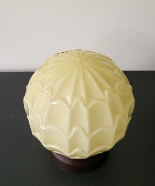 Vintage Thabur Glas-Deckenleuchte Art Deco Stil