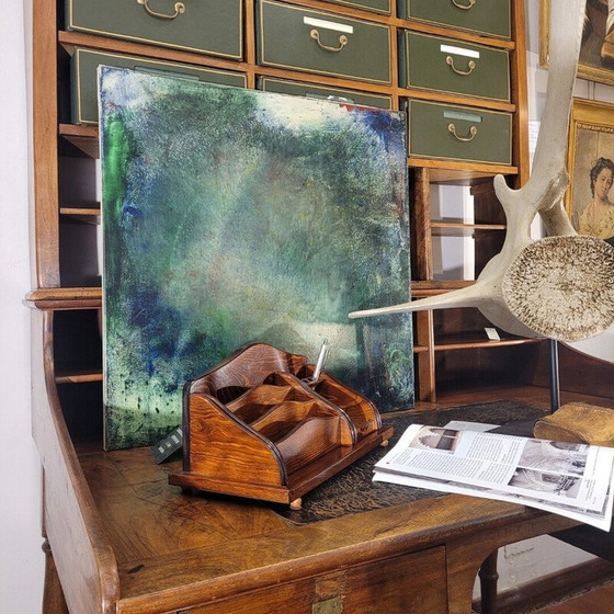 Image 1 of Schreibtisch-Organizer aus dunklem Holz, Spanien