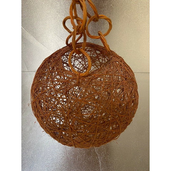Image 1 of Vintage Rattan Ball Pendelleuchte