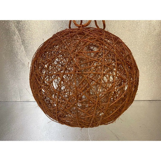 Image 1 of Vintage Rattan Ball Pendelleuchte
