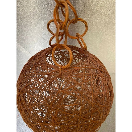 Image 1 of Vintage Rattan Ball Pendelleuchte