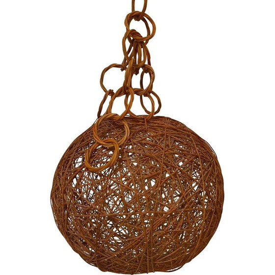 Image 1 of Vintage Rattan Ball Pendelleuchte