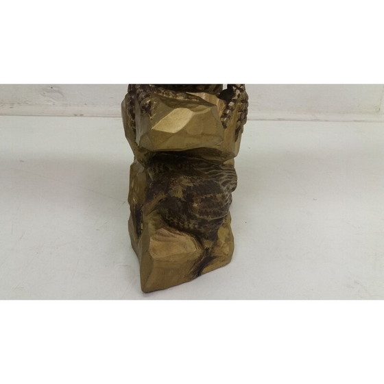 Image 1 of Vintage Art Deco Holzadler Skulptur, Deutschland 1920