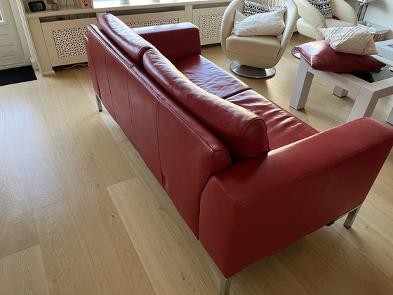 Image 1 of Montel 2-Sitzer Sofa Leder Luca Rot 055