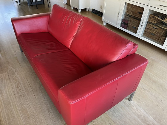 Image 1 of Montel 2-Sitzer Sofa Leder Luca Rot 055