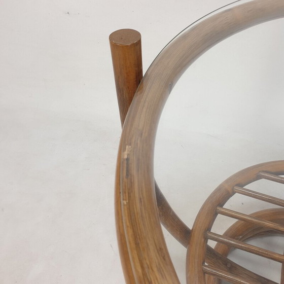 Image 1 of Vintage Couchtisch aus Bambus und Glas, Italien 1980