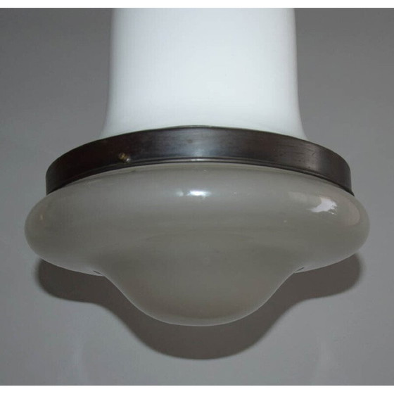 Image 1 of Vintage behrens Opalglas-Kronleuchter von Siemens, Deutschland 1910