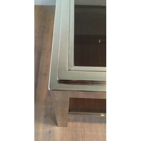 Image 1 of Rechteckiger Couchtisch aus Chrom, 1970
