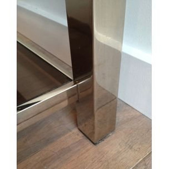 Image 1 of Rechteckiger Couchtisch aus Chrom, 1970