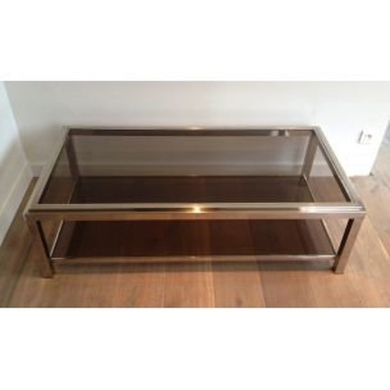 Image 1 of Rechteckiger Couchtisch aus Chrom, 1970