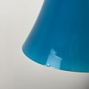 Seltene blaue Glas-Hängeleuchte Tokyo von Wilhelm Braun-Feldweg für Peill & Putzler 1960