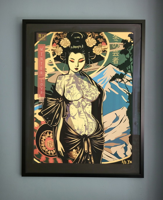 Image 1 of Yorokobi - Japanisches 4 Jahreszeiten Winter Liebe Texturiertes Coton Kunstdruckpapier