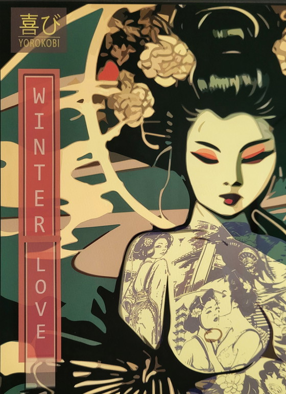 Image 1 of Yorokobi - Japanisches 4 Jahreszeiten Winter Liebe Texturiertes Coton Kunstdruckpapier