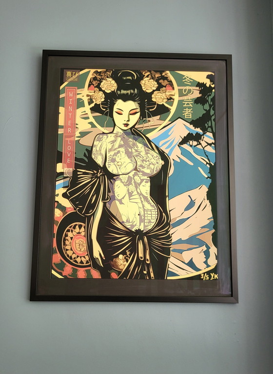 Image 1 of Yorokobi - Japanisches 4 Jahreszeiten Winter Liebe Texturiertes Coton Kunstdruckpapier