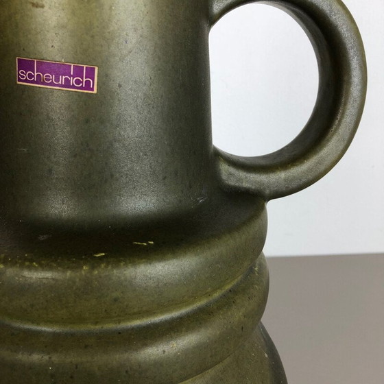 Image 1 of Große grüne Vase von Scheurich, Deutschland, 1970er Jahre