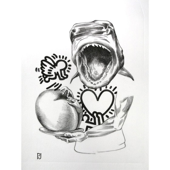 Image 1 of Vintage-Gemälde Jaws-A von Pierre Jacob