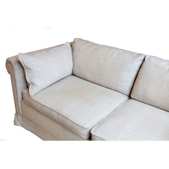 Image 1 of Vintage Chester Schlafsofa aus Leinenstoff