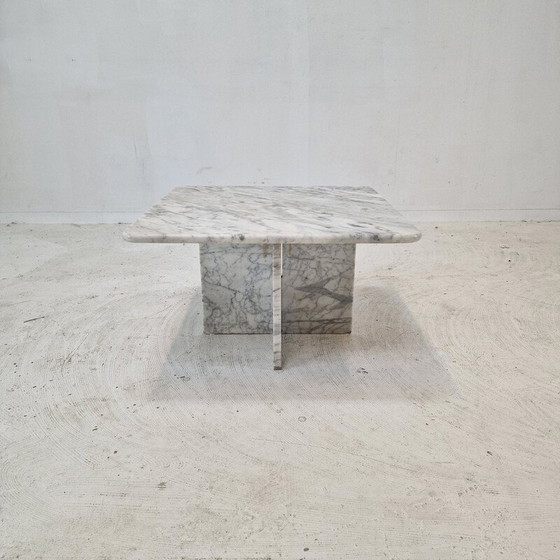 Image 1 of Couchtisch aus Carrara-Marmor, Italien 1980