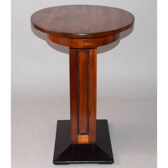 Image 1 of Vintage Art Deco ovaler Couchtisch aus Holz, 1930