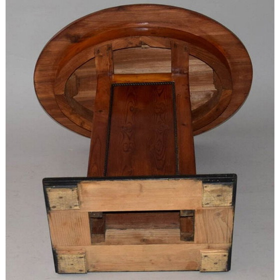 Image 1 of Vintage Art Deco ovaler Couchtisch aus Holz, 1930
