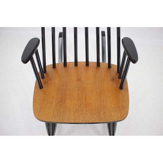 Image 1 of Vintage Schaukelstuhl aus Buchenholz von Varjosen Puunjalostus, Finnland 1960er Jahre