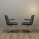 2x WILKHAHN Delta 2000 Drehstuhl Leder | Alu Chair