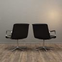 2x WILKHAHN Delta 2000 Drehstuhl Leder | Alu Chair