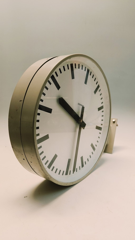 Siemens Doppelseitige Industrie Bahnhofsuhr Schuluhr