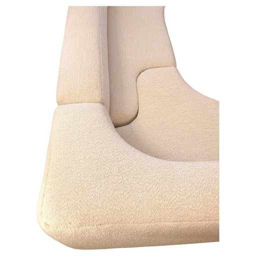 Vintage-Sofa Lara mit weißer Boucle-Polsterung von Roberto Pamio und Renato Toso für Stilwood