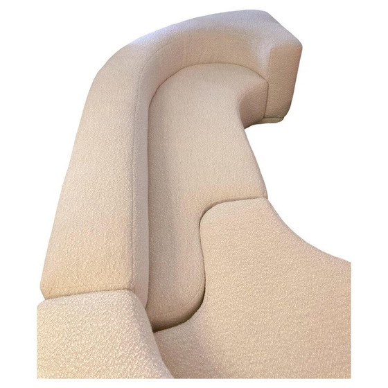 Image 1 of Vintage-Sofa Lara mit weißer Boucle-Polsterung von Roberto Pamio und Renato Toso für Stilwood