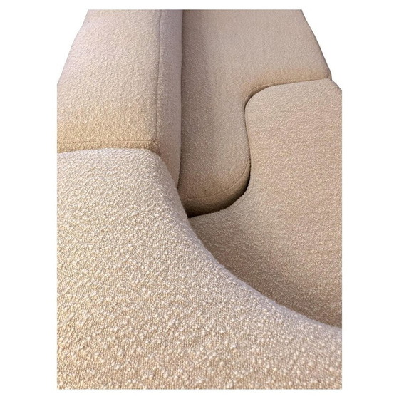 Image 1 of Vintage-Sofa Lara mit weißer Boucle-Polsterung von Roberto Pamio und Renato Toso für Stilwood