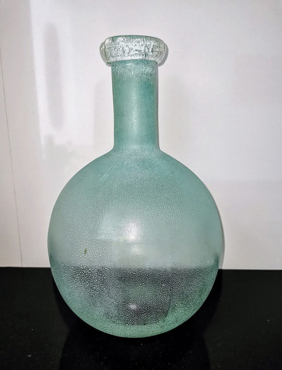 Image 1 of Vase, Eisglas, 1990er Jahre.