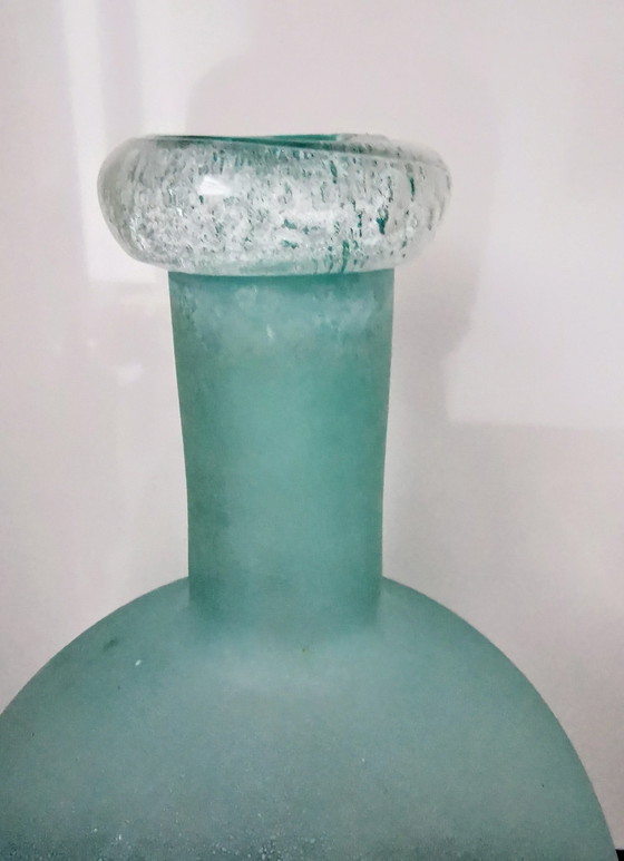 Image 1 of Vase, Eisglas, 1990er Jahre.