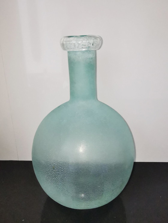 Image 1 of Vase, Eisglas, 1990er Jahre.