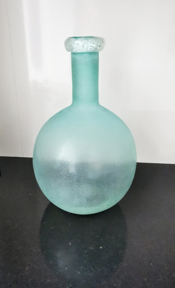 Image 1 of Vase, Eisglas, 1990er Jahre.