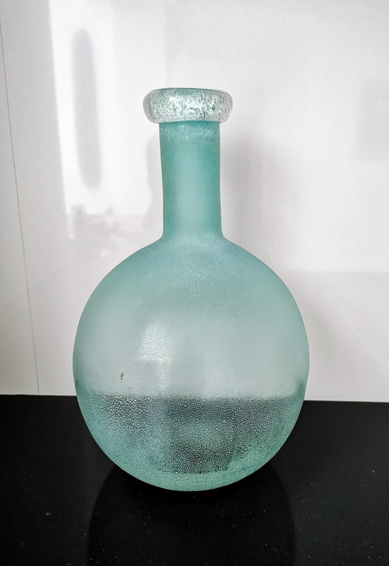 Image 1 of Vase, Eisglas, 1990er Jahre.