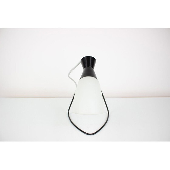 Image 1 of Vintage Glas-Metall-Tischlampe von Napako, Tschechoslowakei 1970