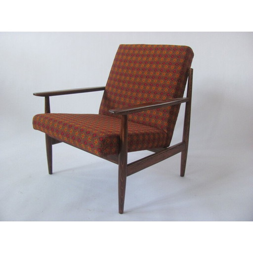 Paar Vintage-Sessel mit floralen Motiven, Tschechien 1960