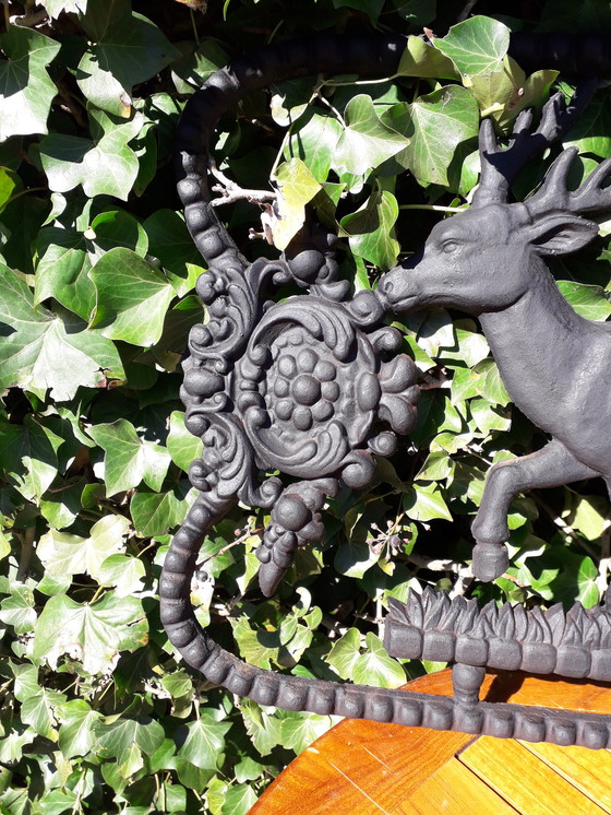 Image 1 of Gusseisen Wanddekoration Rotwild 66 cm breit