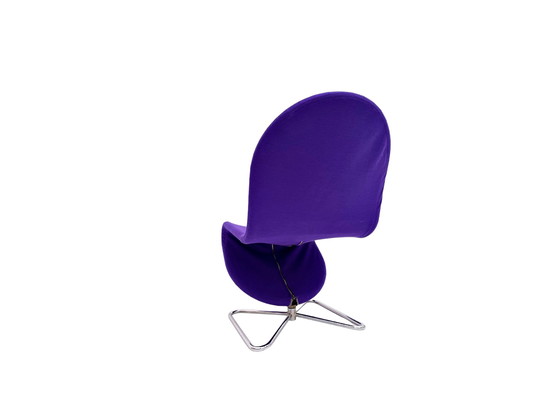 Image 1 of Verner Panton Stuhl Modell System 1-2-3' chair für Fritz Hansen, Denmark 1973 seltene Version mit verchromter Schmetterlingsfuß