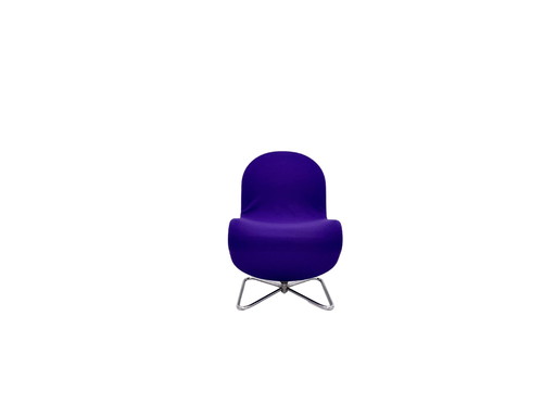 Verner Panton Stuhl Modell System 1-2-3' chair für Fritz Hansen, Denmark 1973 seltene Version mit verchromter Schmetterlingsfuß