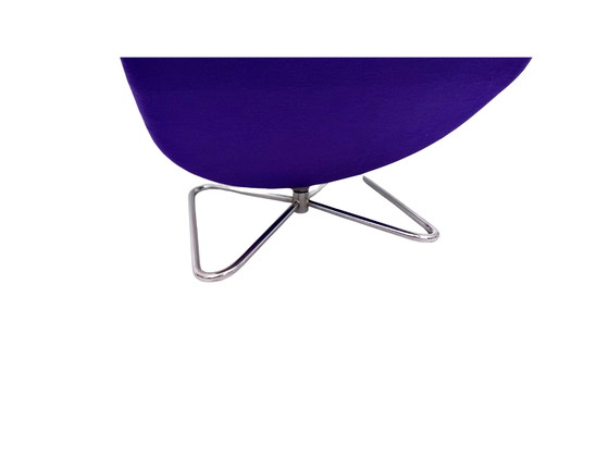 Image 1 of Verner Panton Stuhl Modell System 1-2-3' chair für Fritz Hansen, Denmark 1973 seltene Version mit verchromter Schmetterlingsfuß