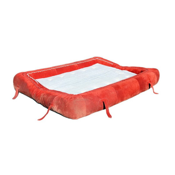 Image 1 of Vintage Anfibio 3-Sitzer-Sofa in Samtstoff von Alessandro Becchi für Giovannetti, Italien 1971