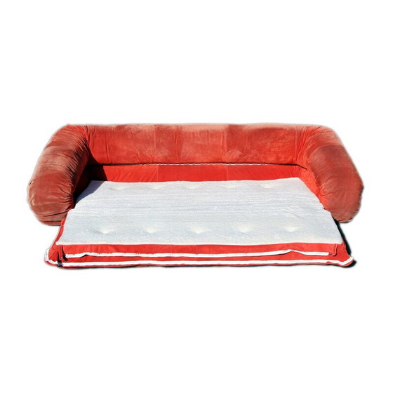 Image 1 of Vintage Anfibio 3-Sitzer-Sofa in Samtstoff von Alessandro Becchi für Giovannetti, Italien 1971