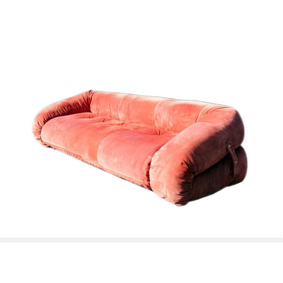 Image 1 of Vintage Anfibio 3-Sitzer-Sofa in Samtstoff von Alessandro Becchi für Giovannetti, Italien 1971