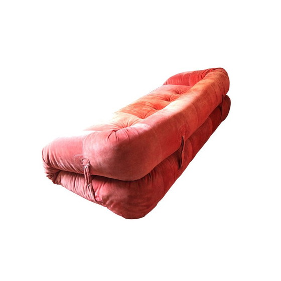 Image 1 of Vintage Anfibio 3-Sitzer-Sofa in Samtstoff von Alessandro Becchi für Giovannetti, Italien 1971