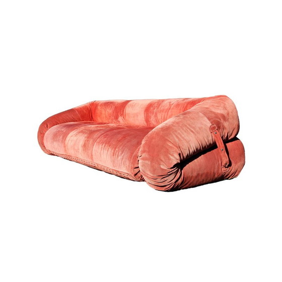 Image 1 of Vintage Anfibio 3-Sitzer-Sofa in Samtstoff von Alessandro Becchi für Giovannetti, Italien 1971